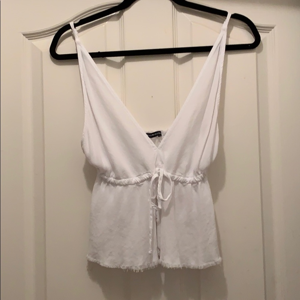White brandy tank top